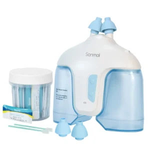Electric Nasal Irrigation System with 50 SaltPods Nasal Irrigator Nose Washer Sinus Rinse Cleaner Congestion Relief Device