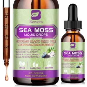 BEWORTHS Sea MOSS& Soursop Graviola Extract Drops Support Immunity and Kidney Health, Promote Digestion and Antioxidation