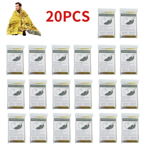 Outdoor Emergency Gold-Sliver Survival Blanket Waterproof First Aid Rescue Curtain Foil Thermal Military Blanket130X210Cm - Image 7