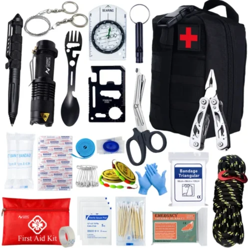 Survival First Aid Kit Survival Military Full Set Molle Outdoor Gear Emergency Kits Trauma Bag Camping Hiking IFAK Adventures - Image 10