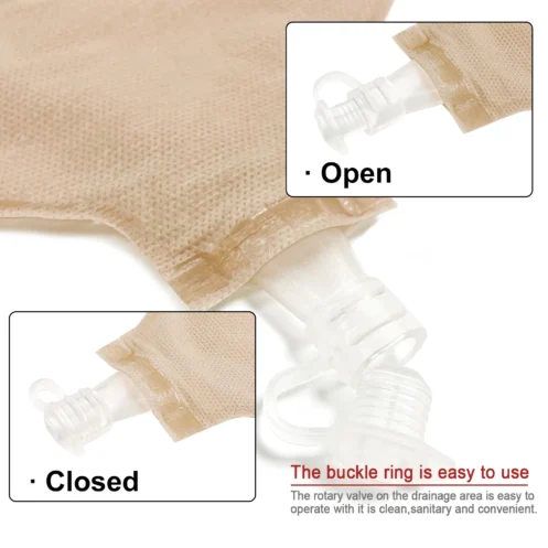 20pcs One Piece Urostomy Bags with Measuring Card can be cut Ostomy Bags for Ostomy Patient - Image 5