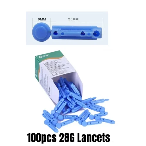 100pcs 23/26/28/30/33G Lancet Pen Adjustable Depth Blood Sampling Glucose Test Pen Lancing Device for Diabetics Blood Collect - Image 7