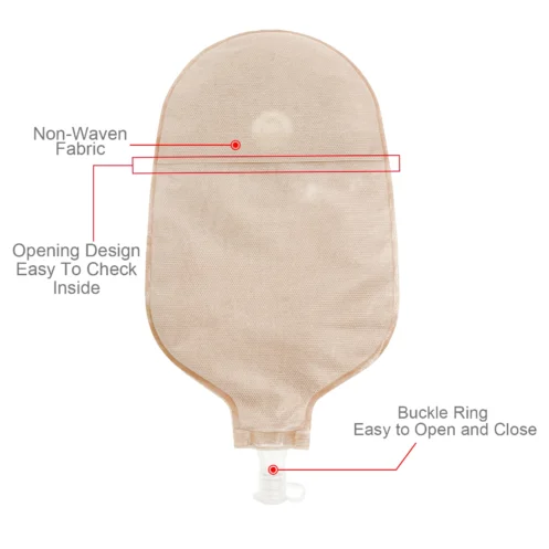 20pcs One Piece Urostomy Bags with Measuring Card can be cut Ostomy Bags for Ostomy Patient - Image 4
