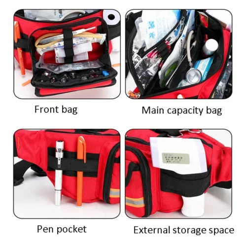 First Aid Kit Empty Emergency Rescue Waist Bag Protable First Aid Bag For Camping Travel Medical Storage Bag Medical Organizer - Image 5
