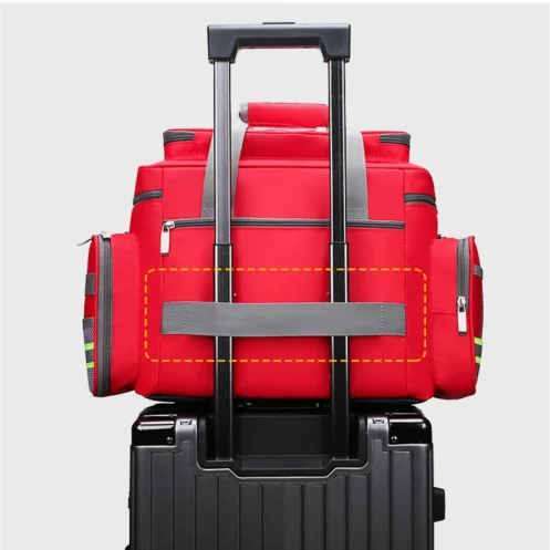First Aid Medical Bag Outdoor Emergency Rescue Large Capacity Bag Empty Waterproof Reflective Oxford Multi-pocket Travel Bags - Image 5