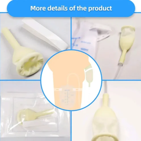 1set Disposable Male External Catheter Medical Sterilized Latex Catheter Incontinence Urinary Catheter Urine Collector Elderly - Image 4