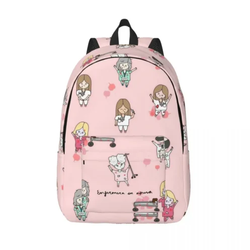 Proud To Be A Nurse Canvas Backpacks for Women Men School College Student Bookbag Fits 15 Inch Laptop Health Care Nursing Bags - Image 18