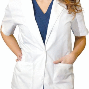 Short Sleeves Lab Coat