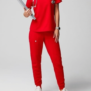 Red Scrub Jogger