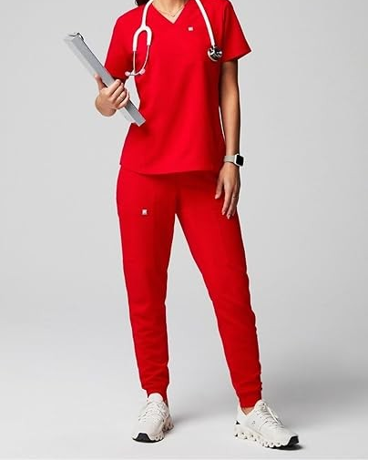 Red Scrub Jogger